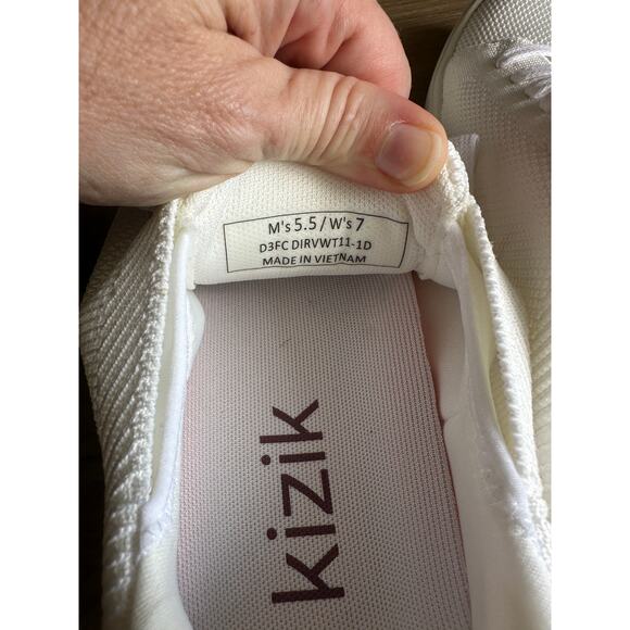 Kizik Hands Free Casual White Sneakers Men’s 5.5 / Women’s 7 - Picture 4 of 7